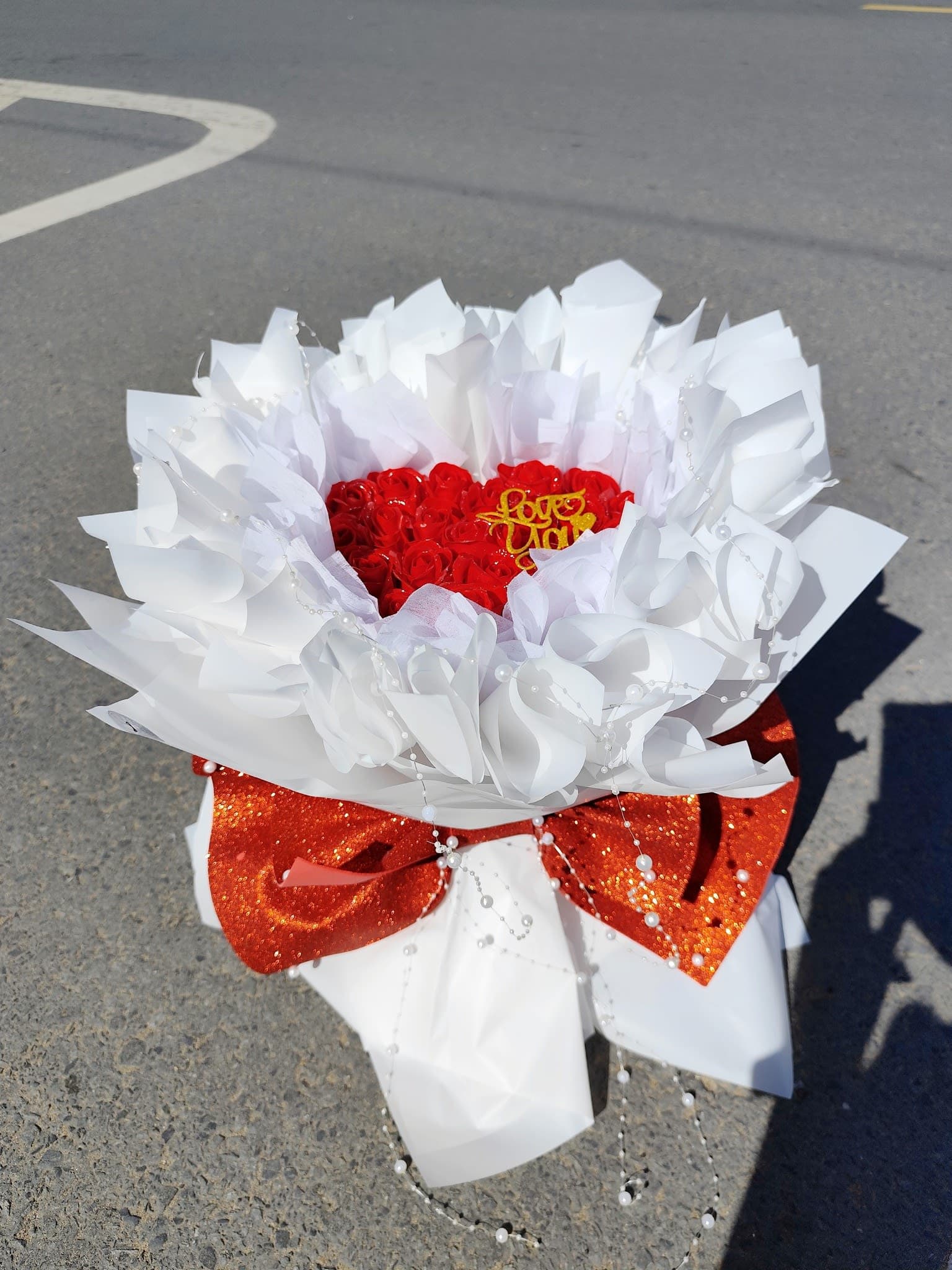 Bó hoa hồng sáp đỏ 1