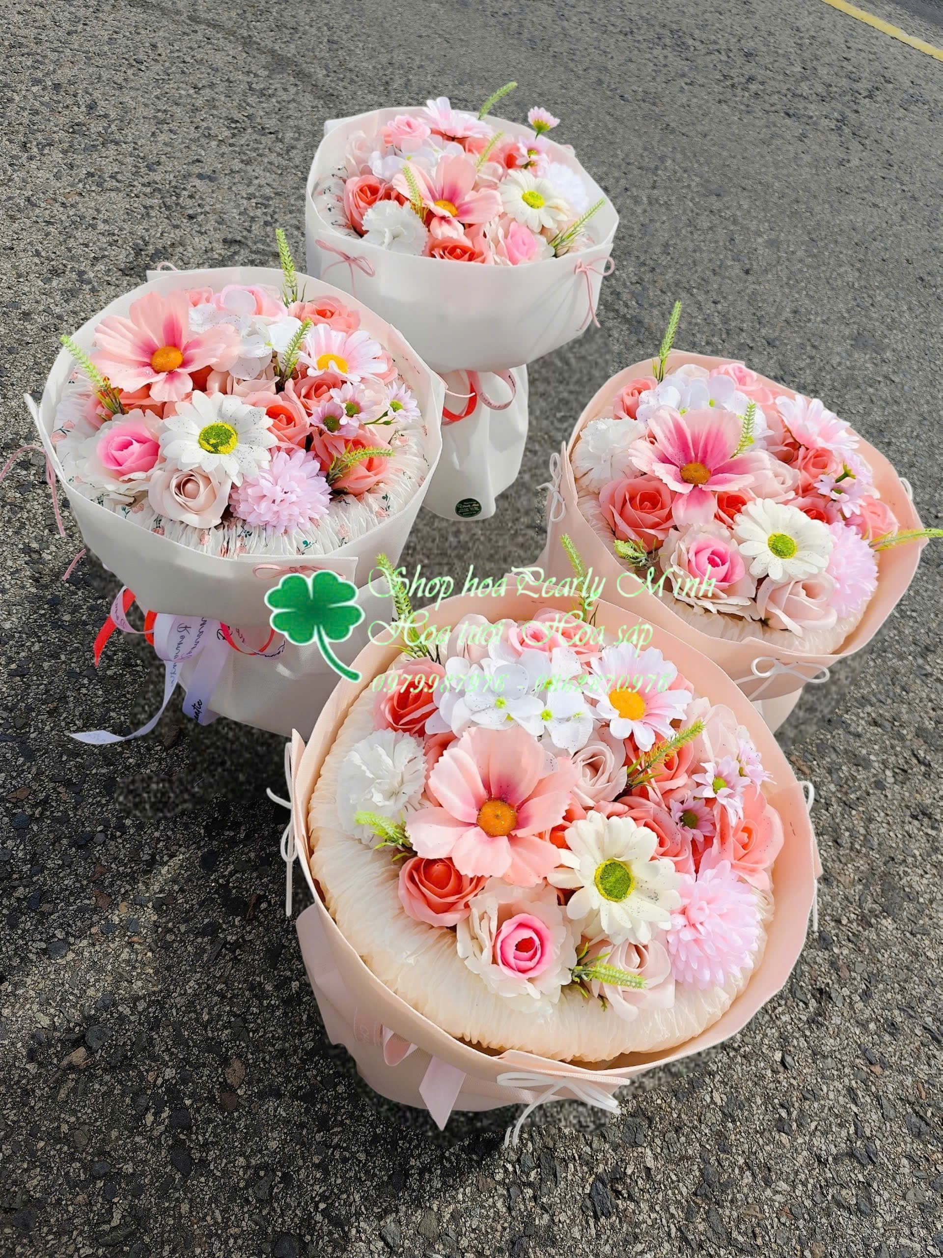 Hoa lụa sáp mix 1